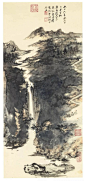 《云山飞瀑》

设色纸本 立轴 

1980年

估价：美元 100,000 - 150,000

将于2018年9月11日佳士得纽约亚洲艺术周中国书画拍卖呈献
