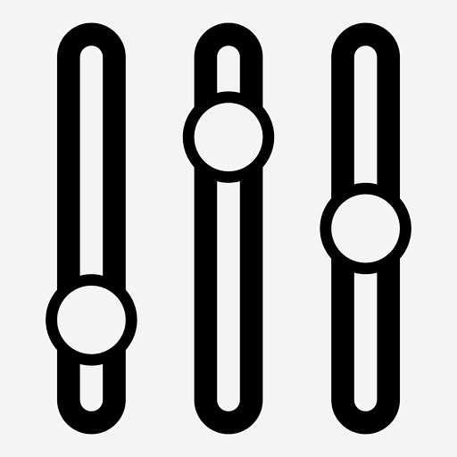 滑块设置调节器图标_88ICON https://88icon.com 滑块 设置 调节器 速率 选项 混音器 指示器 控制 调节 音量