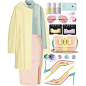 A fashion look from July 2014 featuring collared shirt, cashmere coat and pink wool skirt. Browse and shop related looks.