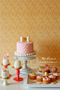 Alice Handmade 成都婚礼甜品台 欧式浮雕洛可可宝石粉金色系套餐-淘宝网