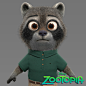 Raccoon Kid, Tyler Bolyard : Zootopia background character. Responsible for texturing, shading and fur grooming.
