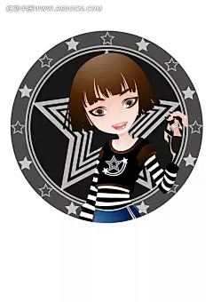 帅气干练的短发女生卡通形象短发女生|卡通|卡通女生|卡通人物|卡通人物图片|卡通形象|漫画人物|女生头像|人物素材|人物图片|矢量人物|矢量素材|手绘|帅气女生