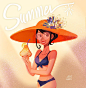 summer #swimsuit #mingee #mingeelee #mingeeart #모자 #수영복 #summer #digitalpainting #digitalart