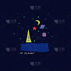 行星,自然,太空,巫术,星星,贺卡,可爱的,华丽的,暗色