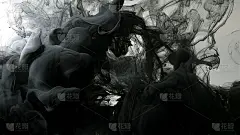 环境污染的概念。漂亮的壁纸为您的桌面。非常棒的抽象背景。白色背景上的黑色墨水云。黑色墨水滴在水中。