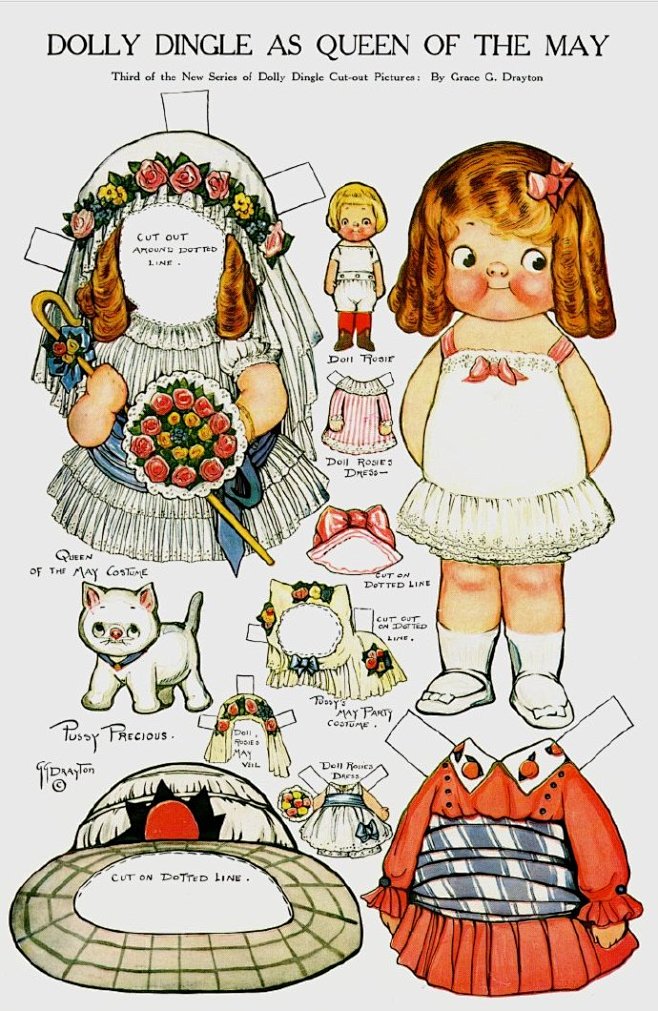 dollydinglepaperdoll复古纸娃娃2017新年素材请戳o网页链接6767