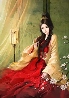 优美的古风女子立绘插画欣赏