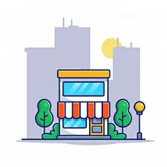 商店建筑，门面店铺，卡通矢量图插画矢量图设计素材