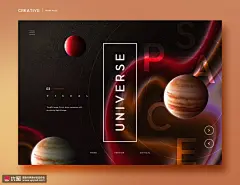 丝绸质感背景奇幻星球太空幻彩空间海报图片下载-优图网