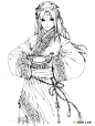 唯美的线描漫画 - 中国绘画书法艺术网 - 绘画作品欣赏 书法作品欣赏