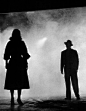 Film Noir Influence  (via Film Noir Photos: Light and Shadow: Jean Wallace & Cornel Wilde)