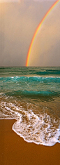 Rainbow into sea~so beautiful  彩虹在海~如此美丽