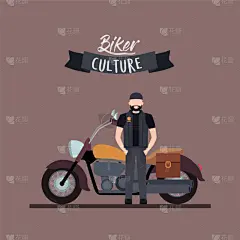 男人,经典,传统,摩托车比赛,黄色,华丽的,人,络腮胡子