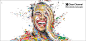 瑞士户外广告世界领袖的广告宣传-五颜六色的马赛克人脸画像拼图---酷图编号1155106