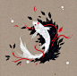 RubisFirenos 传说中的白狐 中国风手绘插画欣赏 龙 水彩 水墨 手绘 中国风 