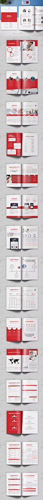 国外企业宣传册杂志排版素材公司形象画册版面ID平面版式设计模板