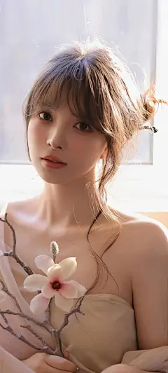 美女壁纸～性感佳人，轻纱拂面，手...@霁枫壁纸的动态
