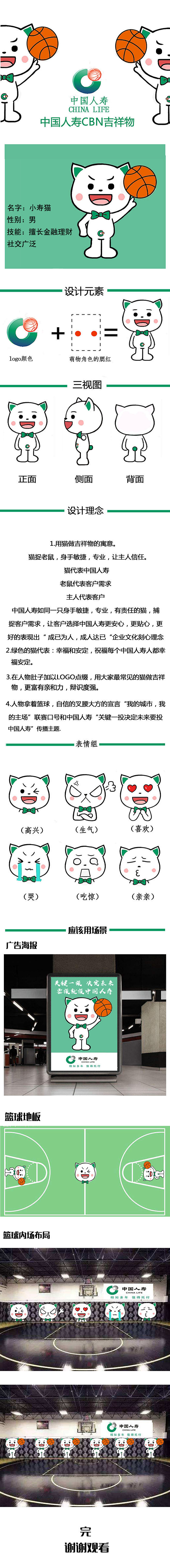 中国人寿CBN吉祥物设计——小寿猫
