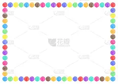 彩色水彩触点插图框架