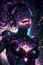 With every chuckle comes a neon pulse as Havoc's laughter is a spell for disaster  Entry for #EnemiesChallenge x @DarkNight_AI #AIArt #AIGirl #AIArtwork #AIChallenge #WaifuDiffusion httpst
