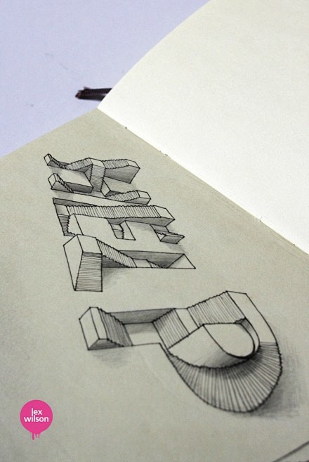 来自英国伦敦的字体设计师/插画师 Lex...