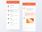 Chat chat typography light minimal app modern interactive design ui layout clean