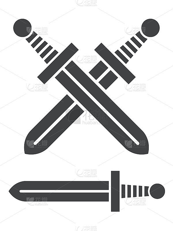 矢量图像剪影剑