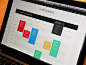 Class Schedule : Working on a flat schedule/calendar design. Can ya guess the type of workout it's for? :)