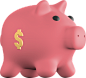 Piggy Bank 3D Illustration