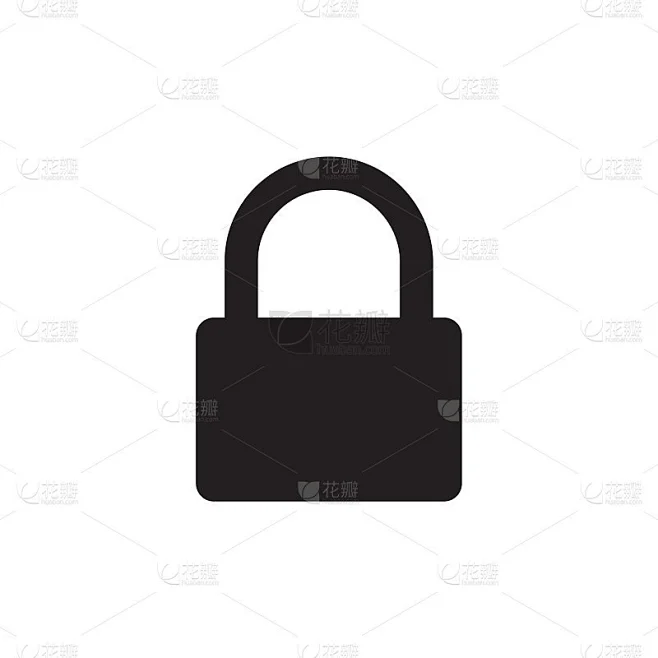 Lock icon symbol. Padlock sign. Security access lo素材-花瓣网