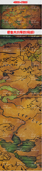 【游戏世界关卡地图素材】欧美线条手绘复古单色森林手游素材 990-淘宝网