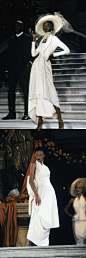 Christian Dior 1998春夏高定美炸了，手绘时装画走出来的人一般 ​​​​