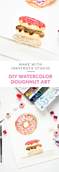 在本教程中学习创建DIY水彩甜甜圈插图的艺术--Inkstruck Studio