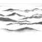 水墨风群山