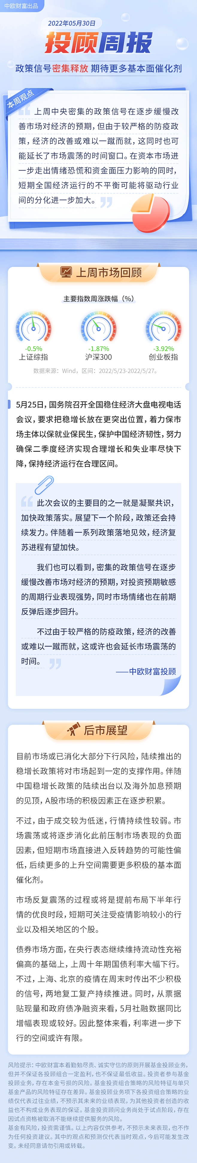 20220530投顾周报：政策信号密集释...