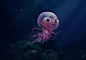 animals cartoon Character Character design  concept art fish jellyfish manta octopus seahorse