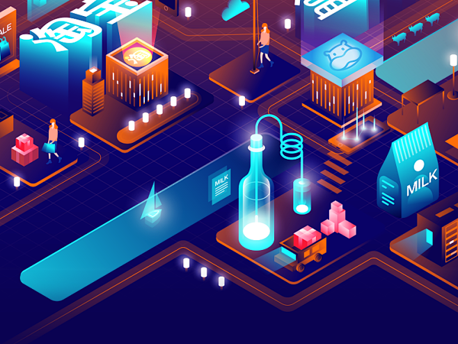 UI UX UE 插画 2.5D 闪屏页...