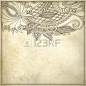 ornamental floral pattern with place for your text, in grunge background
