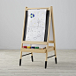 Wooden Art Easel : Shop Kids Art Easel. As soon as you stand in front of this wooden art easel, you've got to ask yourself one question: Are you feeling artsy?