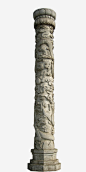 装饰龙纹石柱高清素材 中国风 石头 石柱 装饰品 龙纹 免抠png 设计图片 免费下载