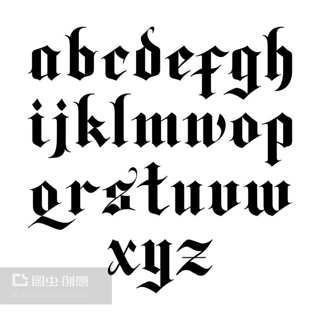 哥特式矢量字体gothic vector...