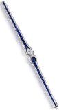 2.95Cts. Pear Shaped Sapphire & Diamond Centered Bracelet Mounted In Platinum: