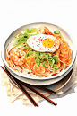 美食手绘美味腊八节腊八面插画