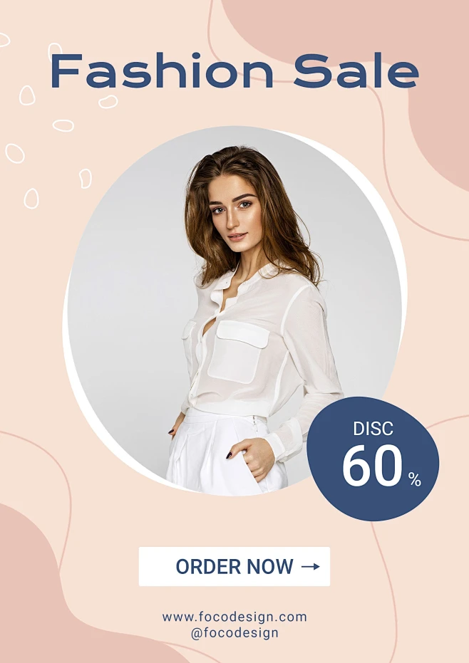 Women's Fashion Clothing Discount Sale Promo Advertising Flyer素材-花瓣网