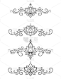 一套曼海蒂花图案指甲花绘画和纹身。东方民族、印度风格的装饰。涂鸦装饰。轮廓手绘矢量插图。
