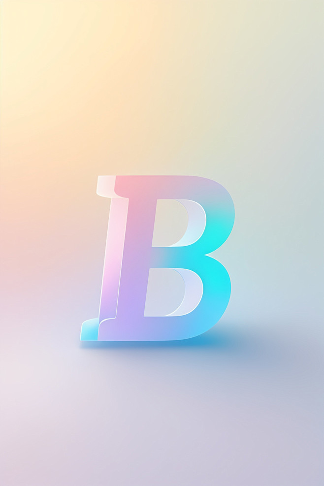 磨砂玻璃字母3D质感艺术字