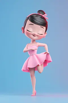 舞蹈特长才能才艺孩童女孩人物模型图片