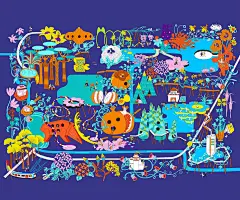 插画、手绘地图、产品设计