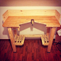 Ikea kitchen island > DIY Jeweler's Bench Peculiar Forest: New bench, new work..: 