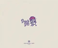 学LOGO-小萌快餐店-快餐店logo-创意logo-简洁logo-英文logo-面构成-卡通logo-好评